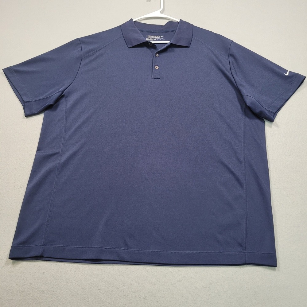 Nike Golf Tour Performance Dri-Fit Mens XL Navy Blue Short Sleeve‎ Polo Shirt